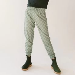 Destination Joggers, Olive Checkers