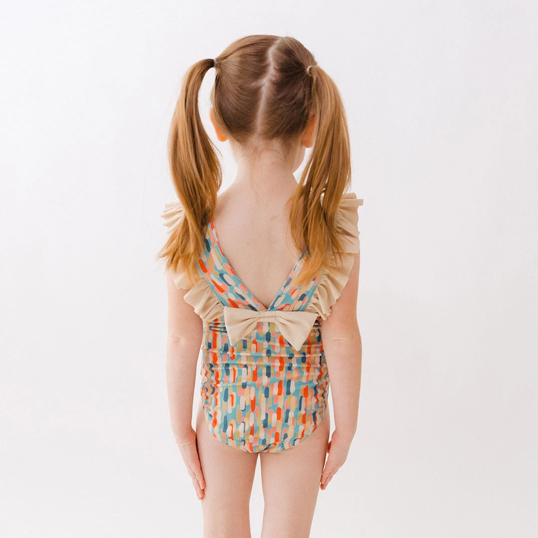 Mini Ruffle One-Piece, Athens Sunset - Image 4