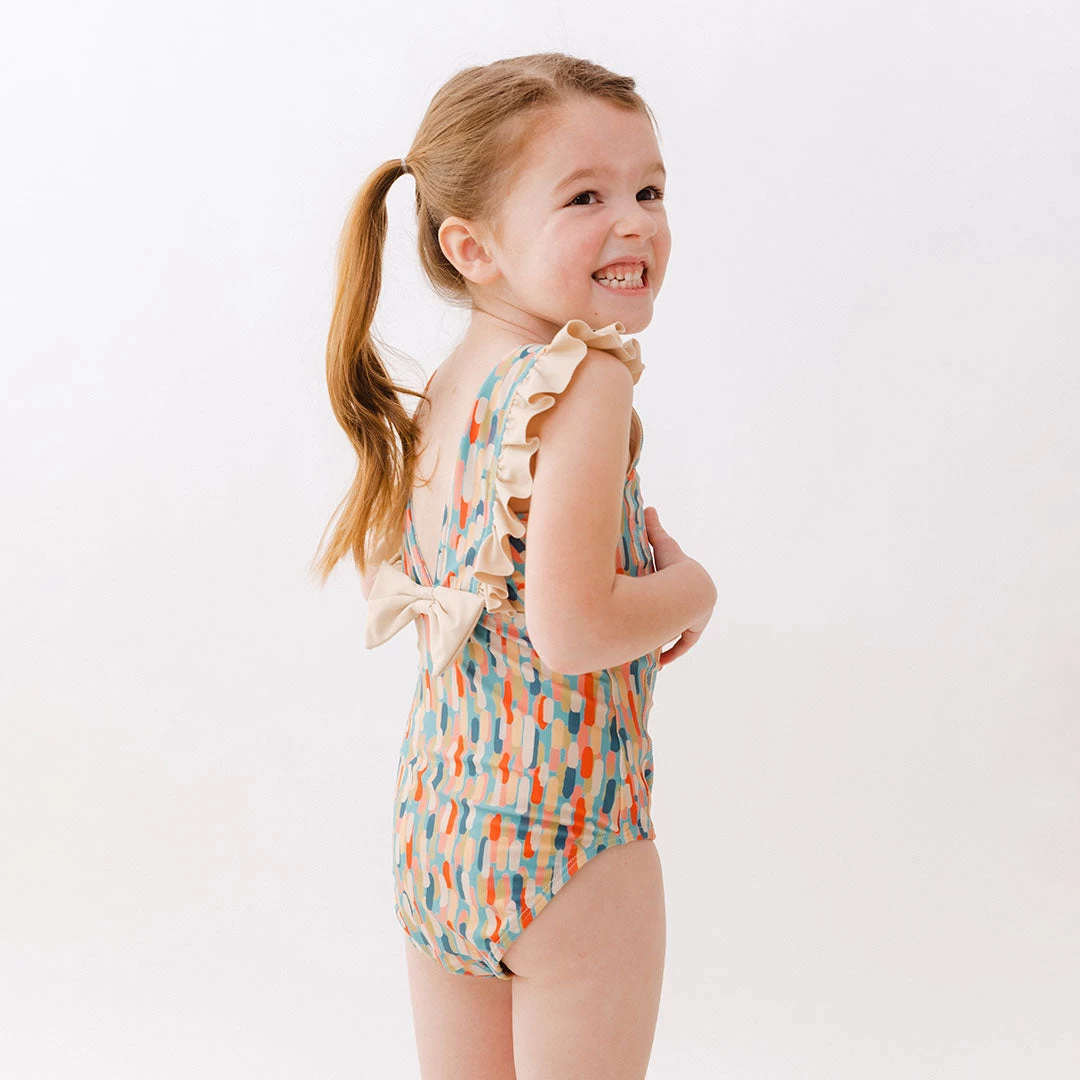 Mini Ruffle One-Piece, Athens Sunset - Image 5