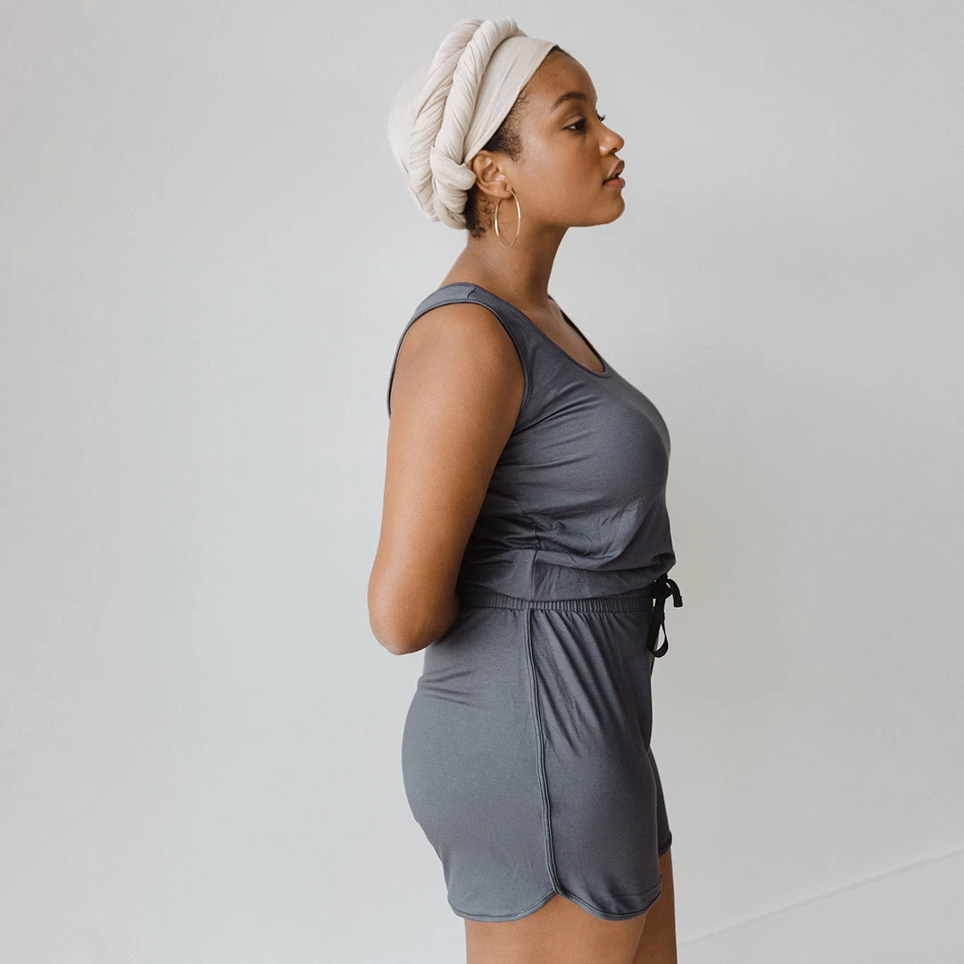 Serenity Tank Romper, Storm - Image 6