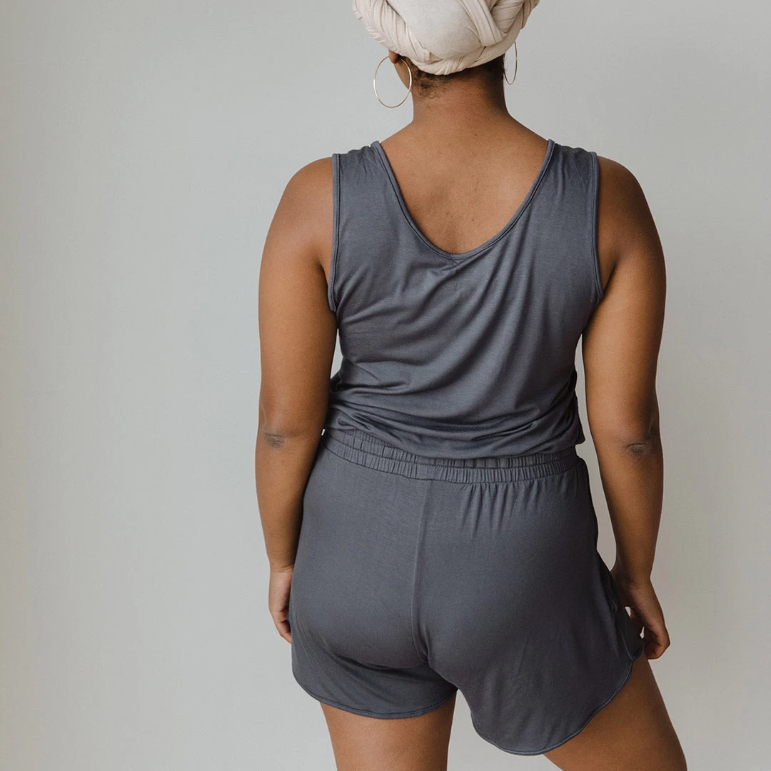 Serenity Tank Romper, Storm - Image 9