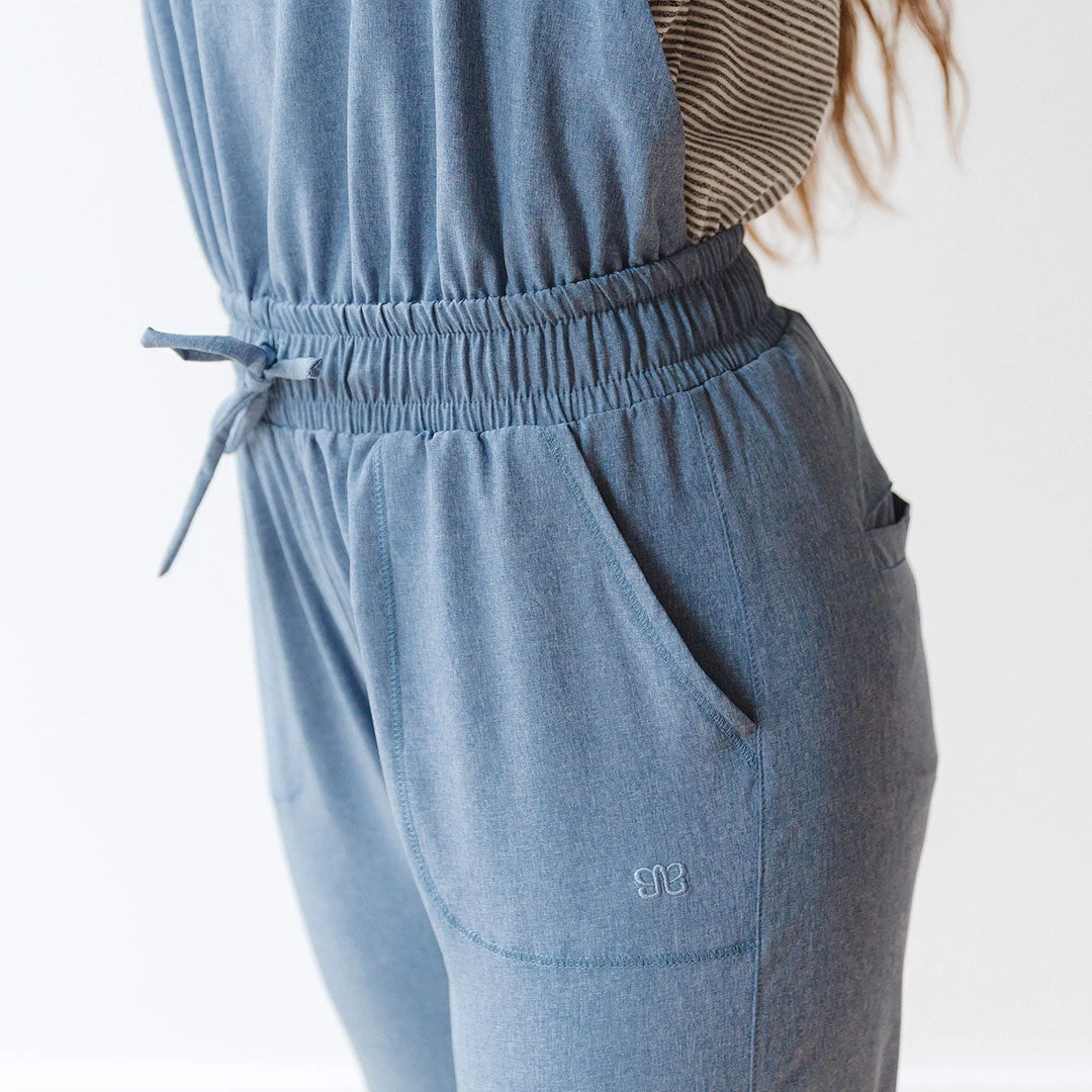 Light Chambray Classic Overall Jumpsuit - Image 4