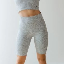 Biker Shorts, Heather Grey