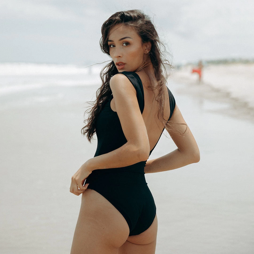 The Monica One-Piece Swimsuit, Black - Image 2