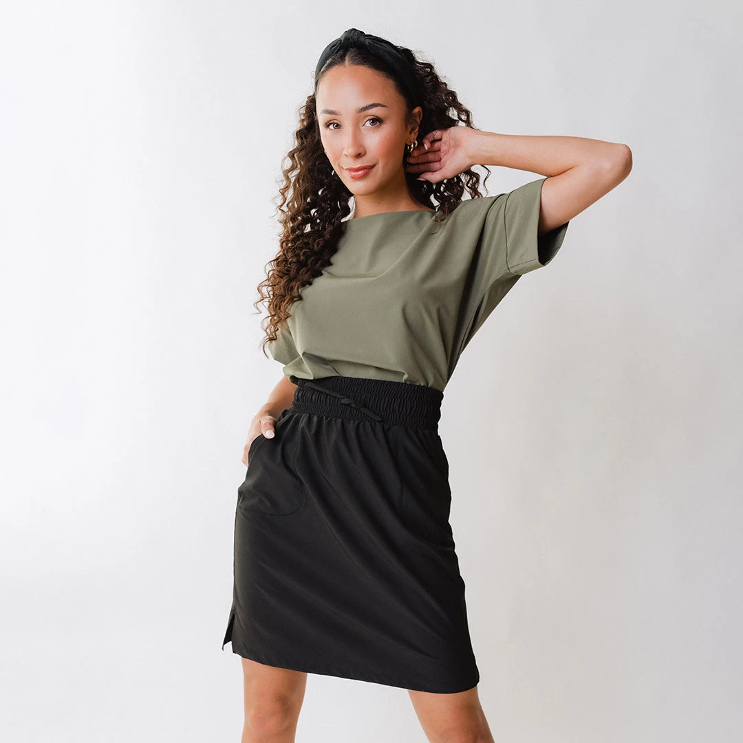 Boss Crop Tee, Sage - Image 3