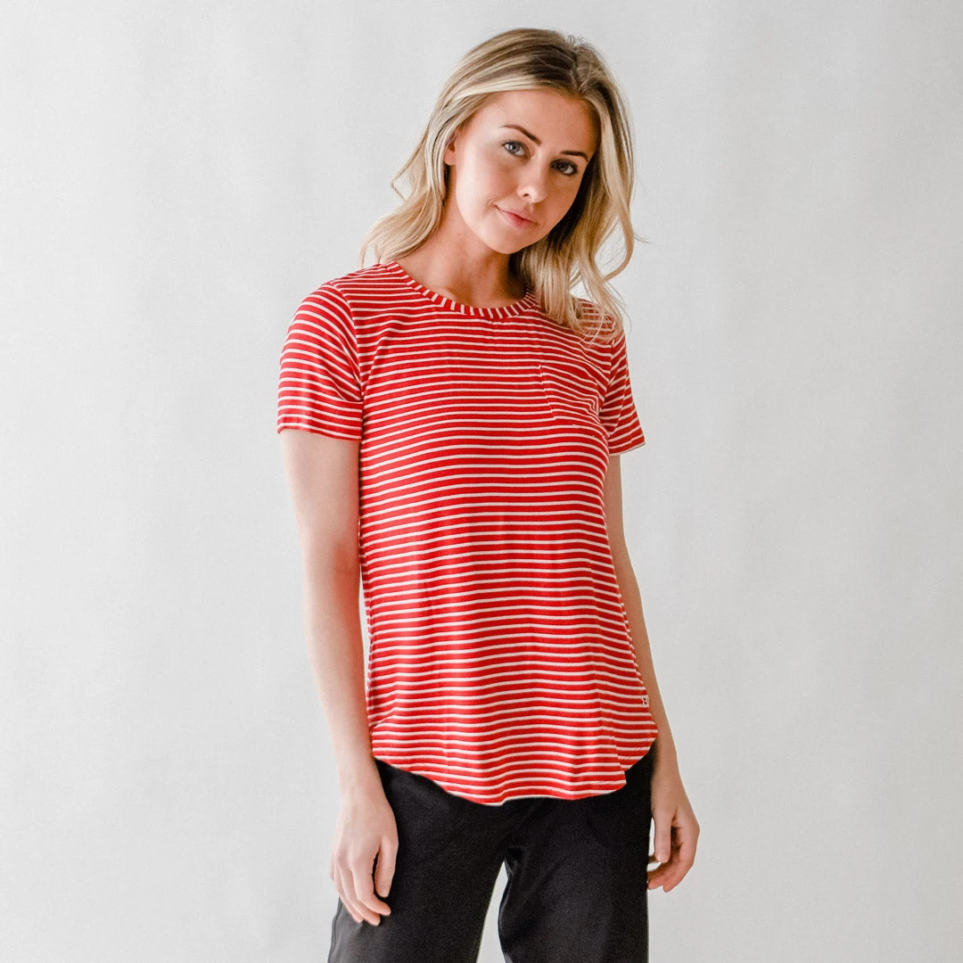 Basic Tee, Red White - Image 3