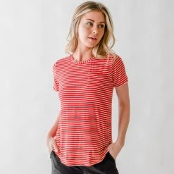 Basic Tee, Red White