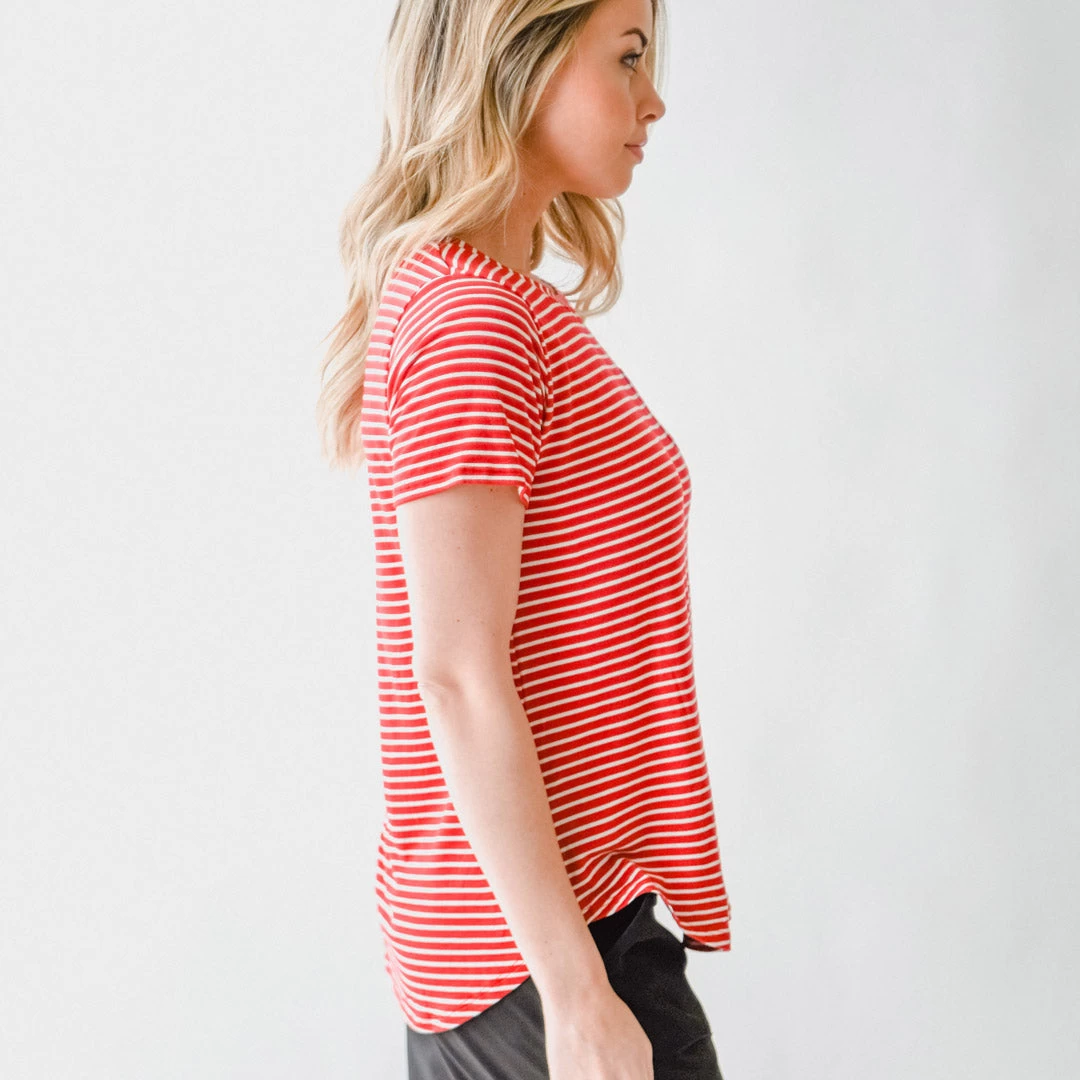 Basic Tee, Red White - Image 4