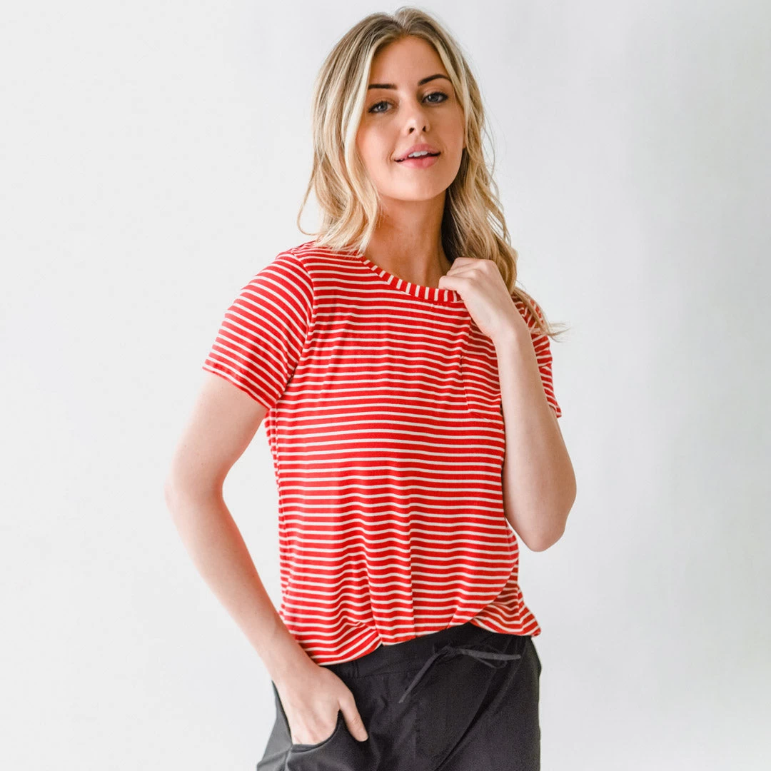 Basic Tee, Red White - Image 2