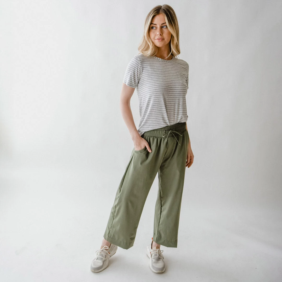 Basic Tee, Heather Grey/Ivory - Image 4