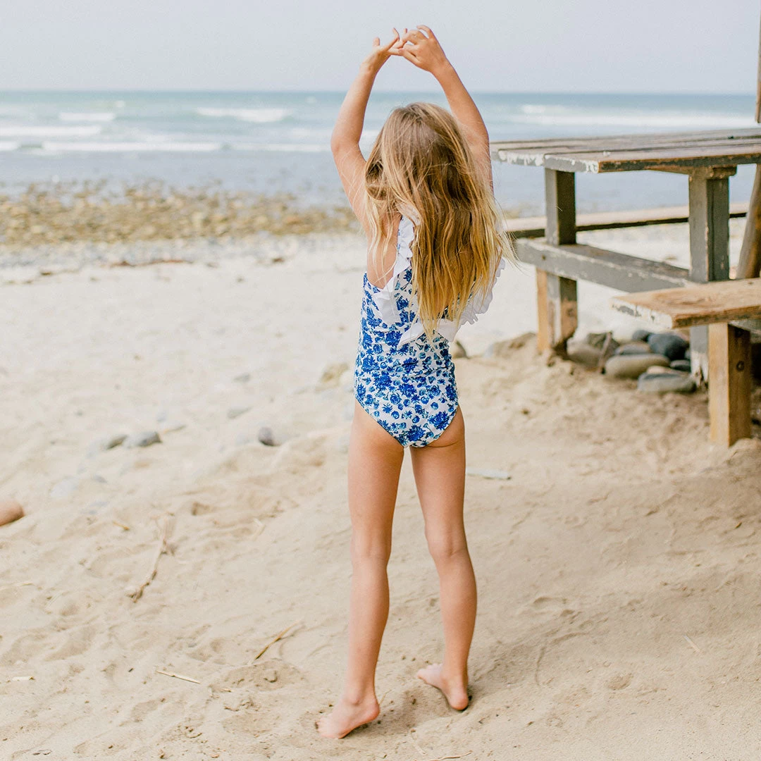 Mini Ruffle One-Piece, Santorini - Image 3