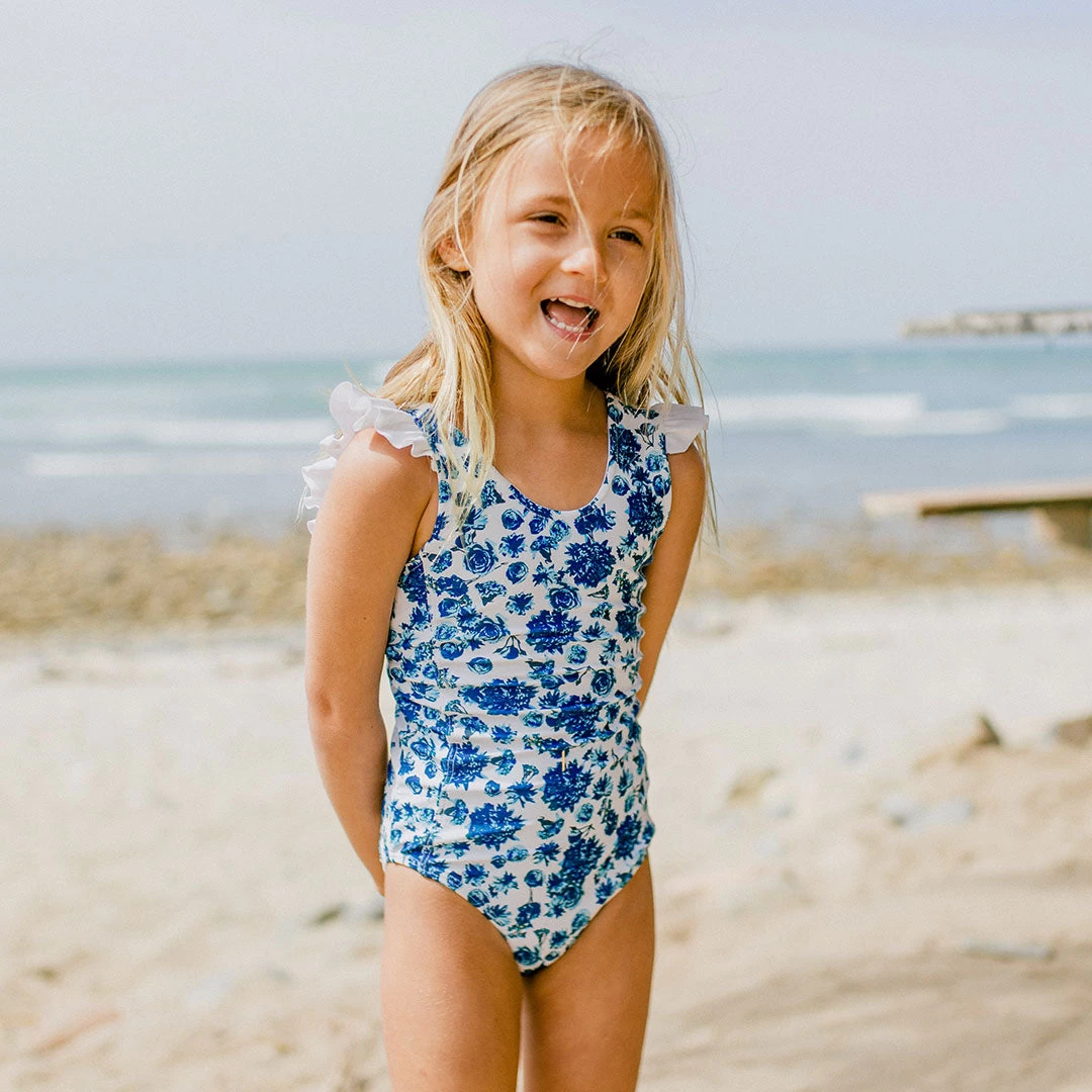 Mini Ruffle One-Piece, Santorini - Image 2