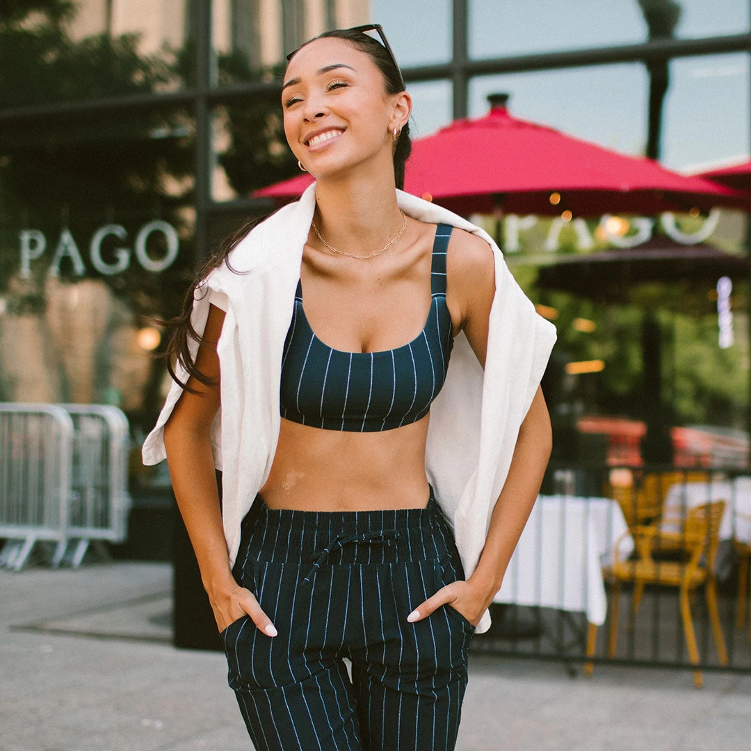 Destination Joggers, Navy Pinstripe - Image 6