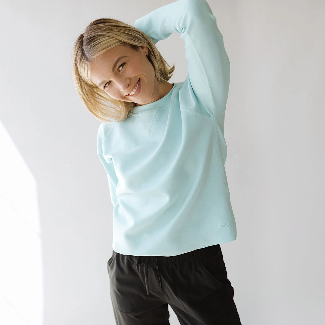Robins Egg Neo Crop Sweatshirt - Image 4