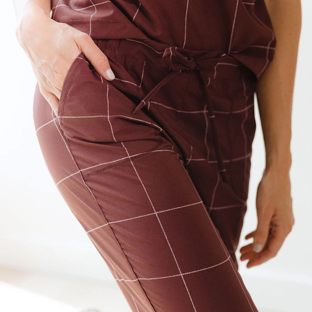 Maroon Windowpane Jetsetters - Image 4