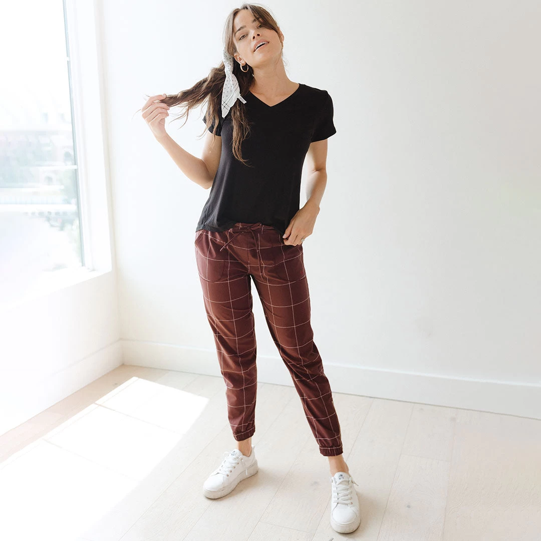 Maroon Windowpane Jetsetters - Image 2