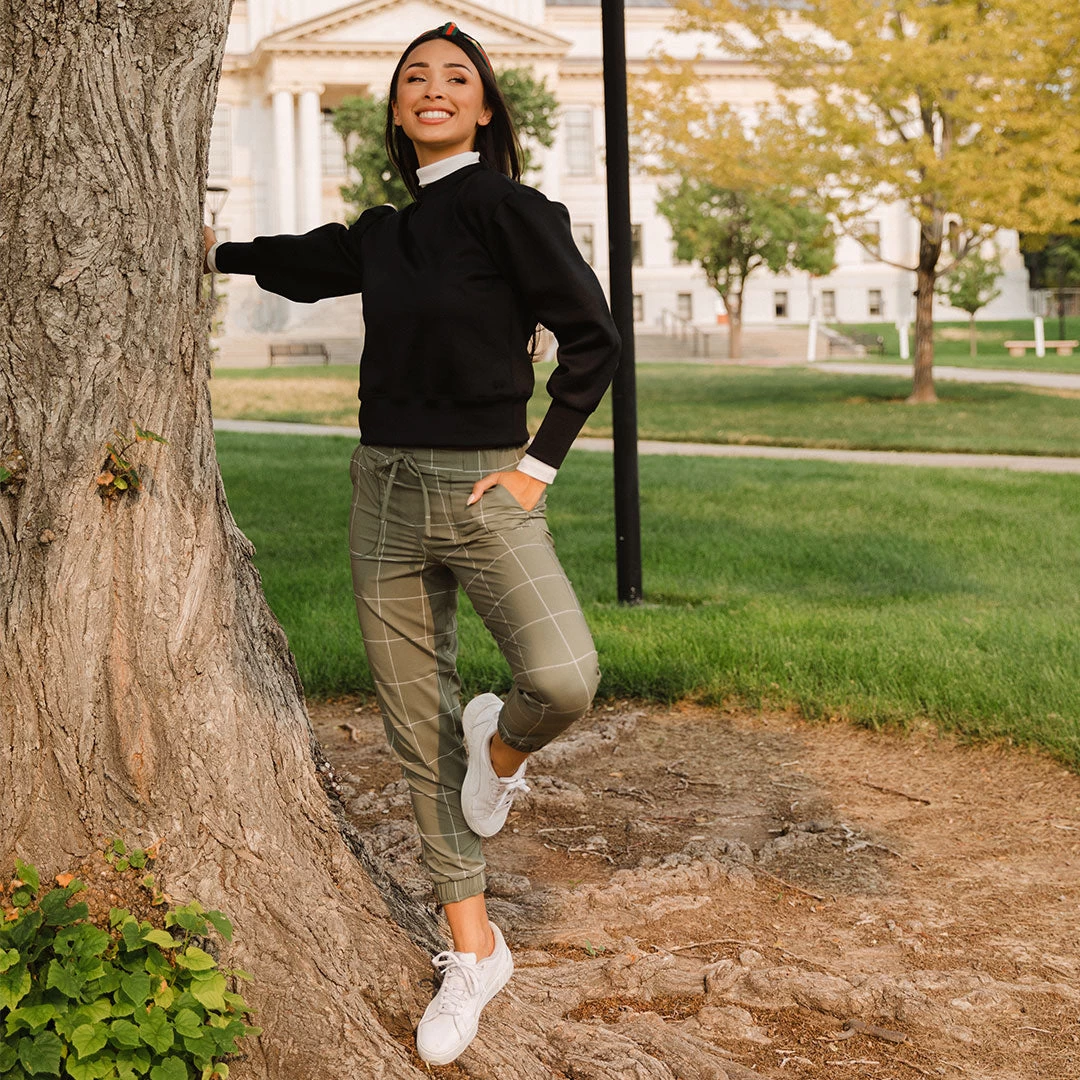 Sage Windowpane Jetsetters - Image 14