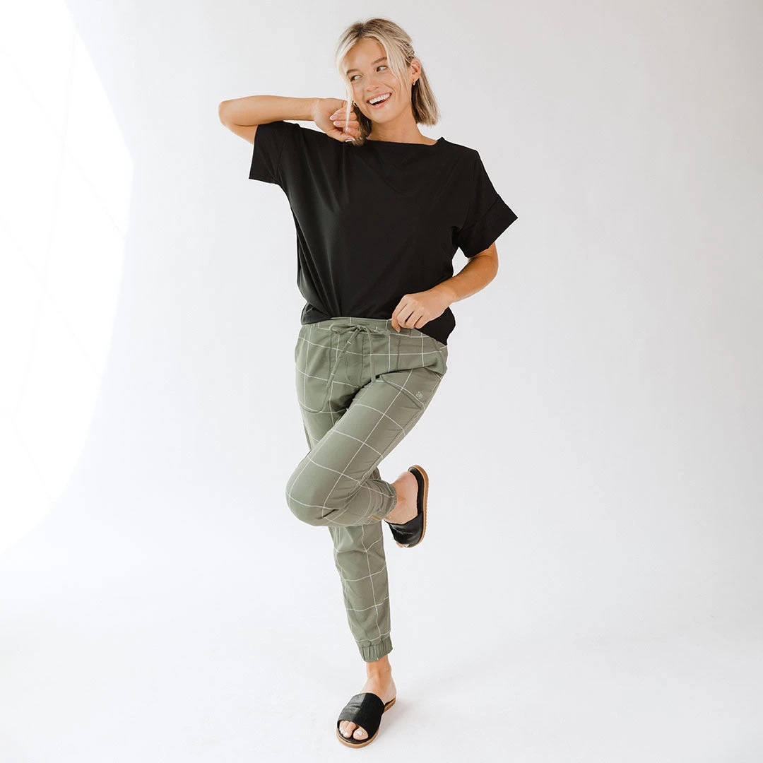 Sage Windowpane Jetsetters - Image 7