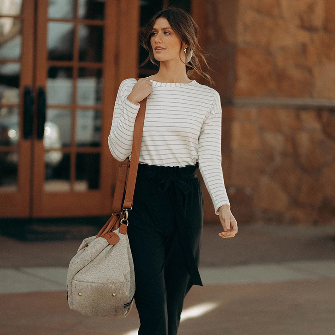 Long Sleeve Tee, Grey Venice Stripe - Image 7