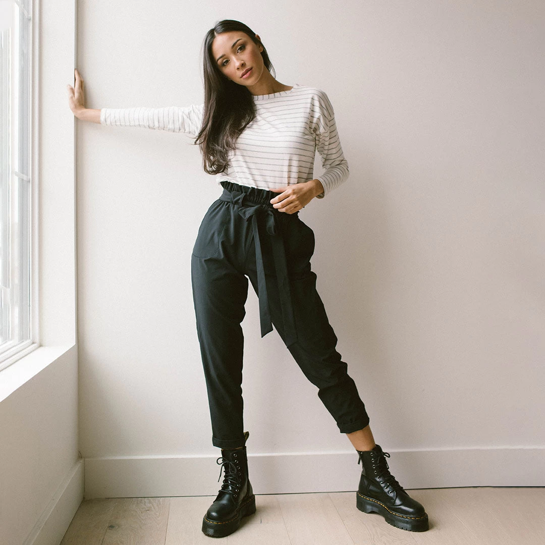 Long Sleeve Tee, Grey Venice Stripe - Image 4