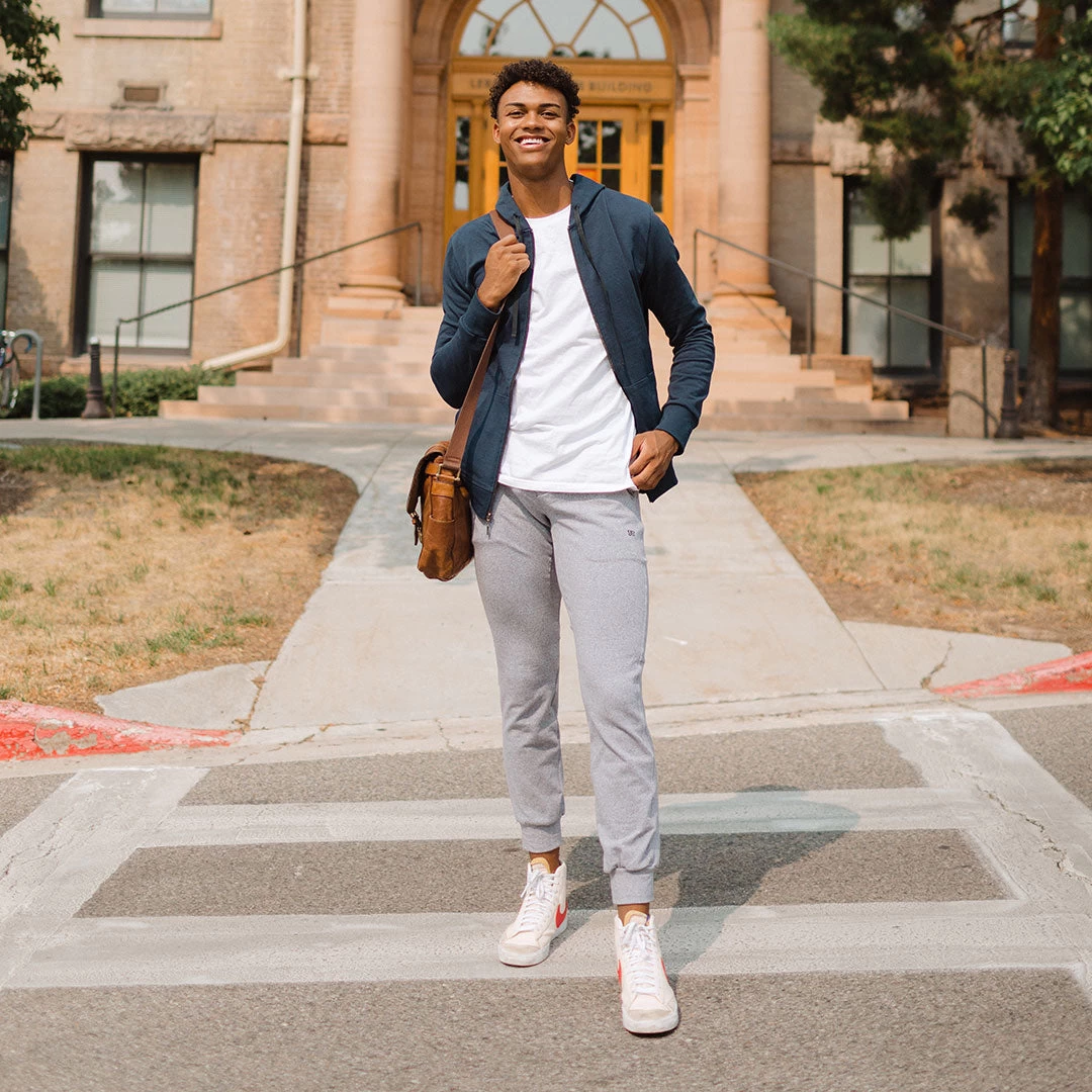 Men's Campus Zip Up, Navy - Image 3