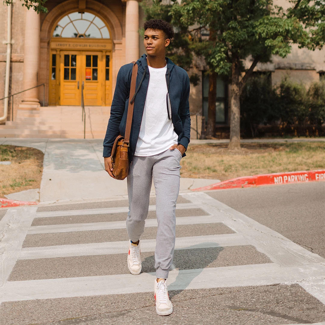 Men's Campus Zip Up, Navy - Image 4