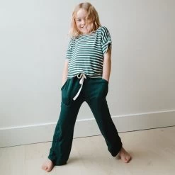 Mini Candy Cane Green Pajama Set