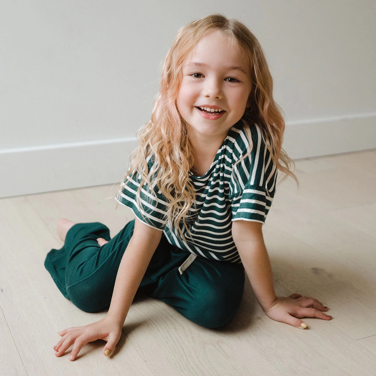 Mini Candy Cane Green Pajama Set - Image 4