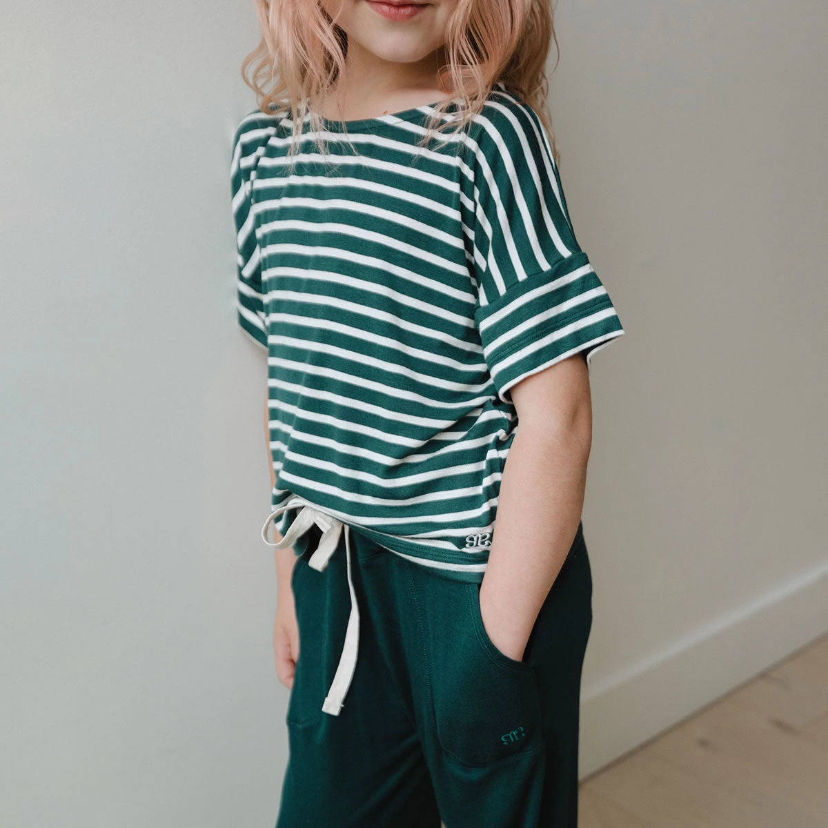 Mini Candy Cane Green Pajama Set - Image 5