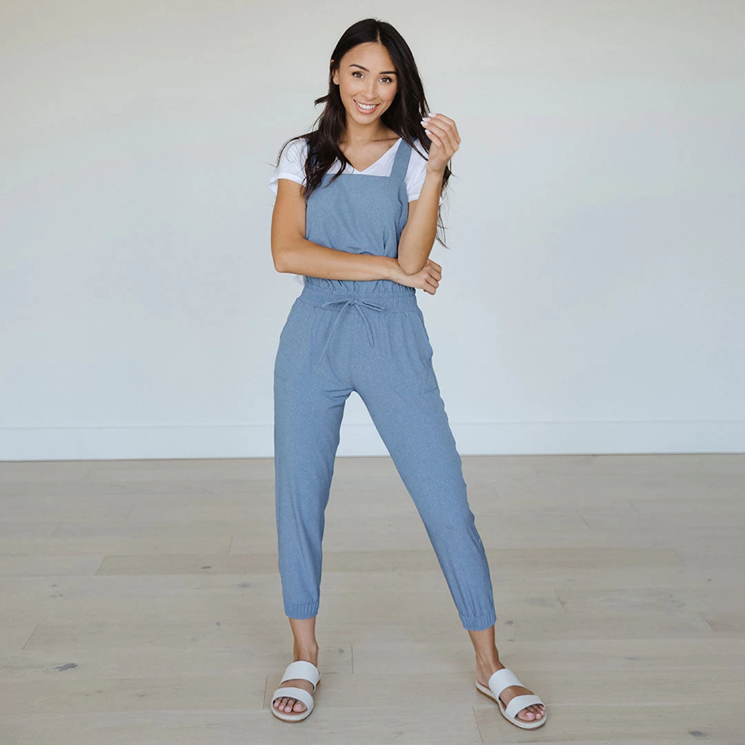 Light Chambray Classic Overall Jumpsuit - Image 9
