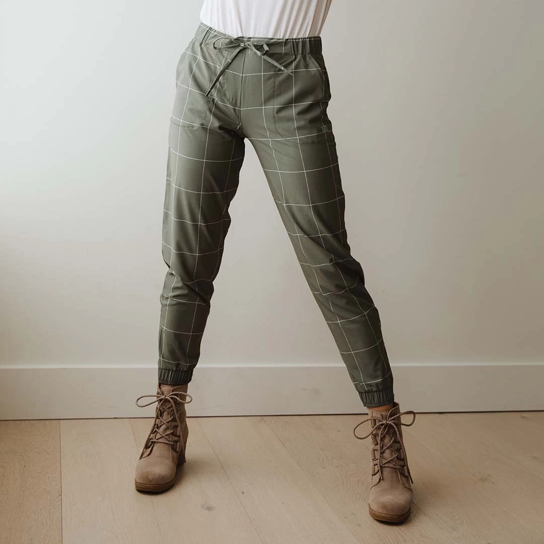 Sage Windowpane Jetsetters - Image 2