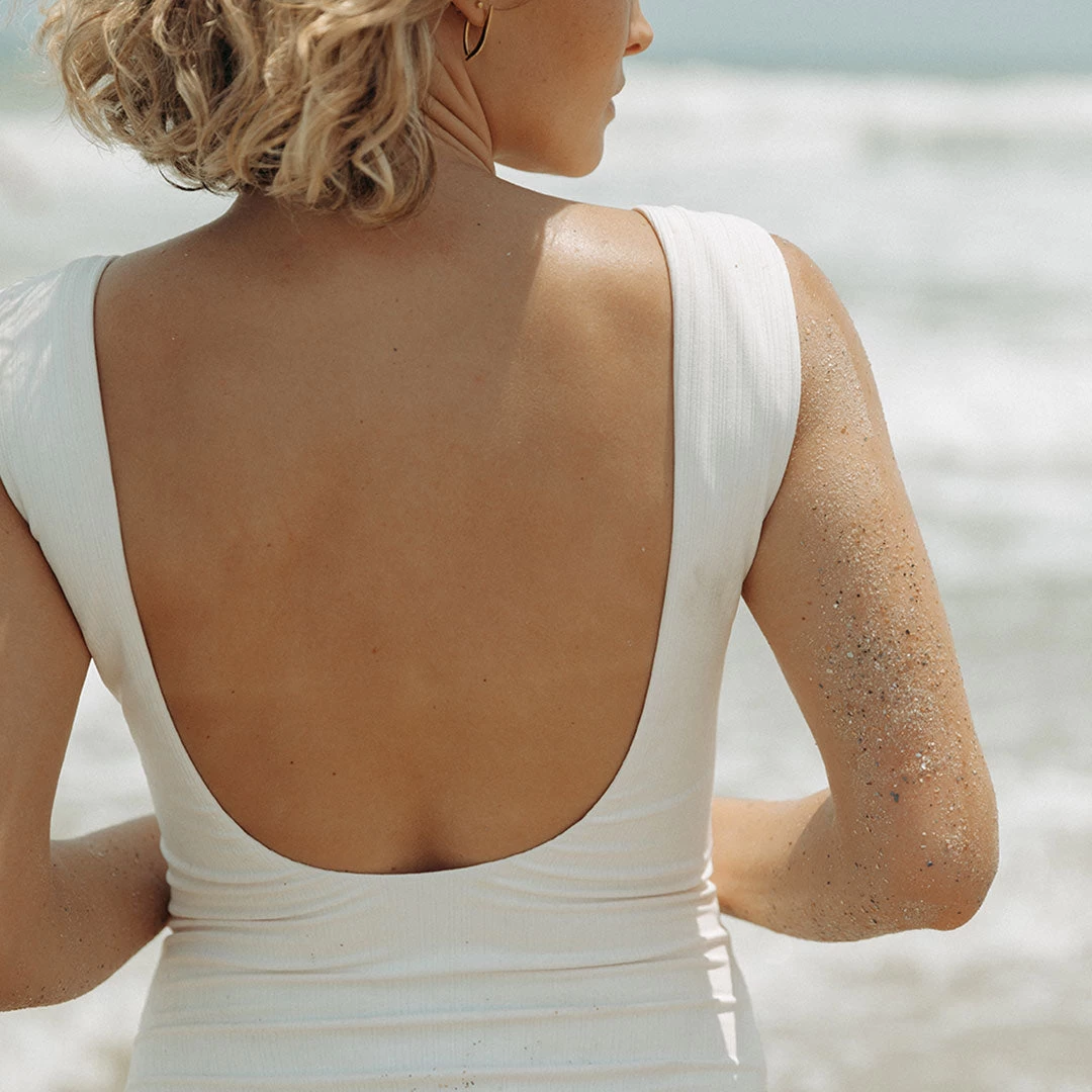 The Monica One-Piece Swimsuit, Ivory - Image 5