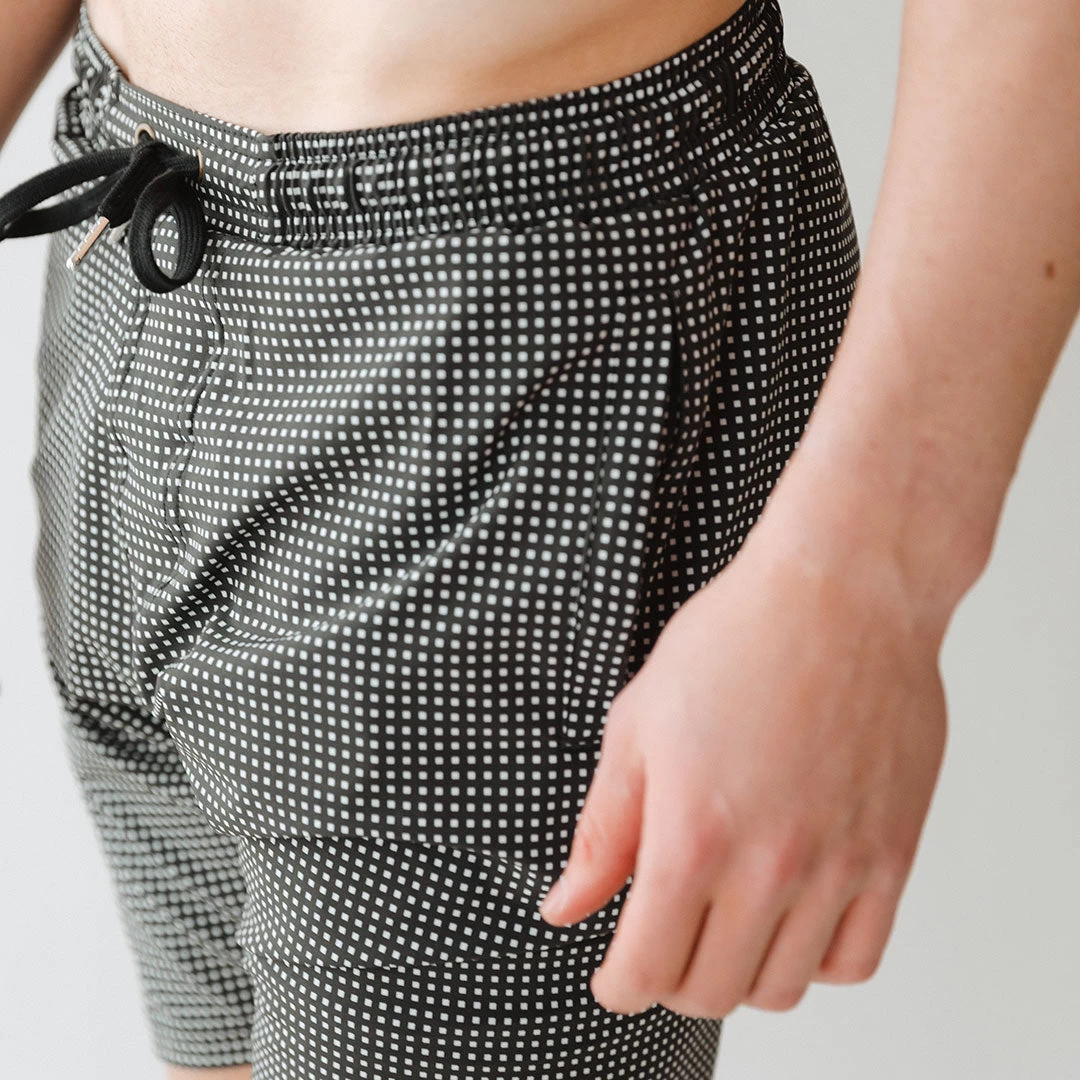 Wind And Sea Shorts, Black Checkers - Image 4