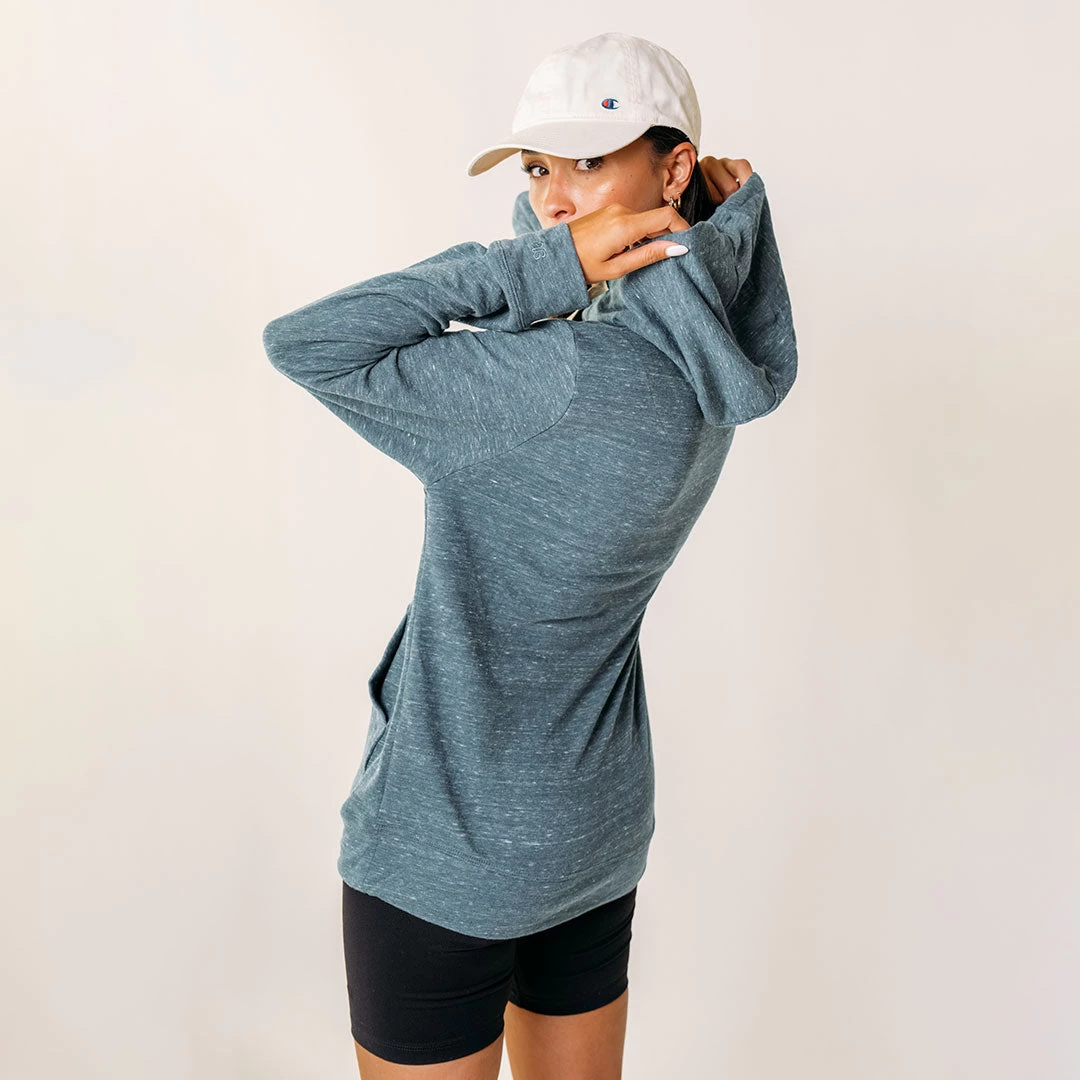 Boyfriend Hoodie, Heather Denim - Image 5