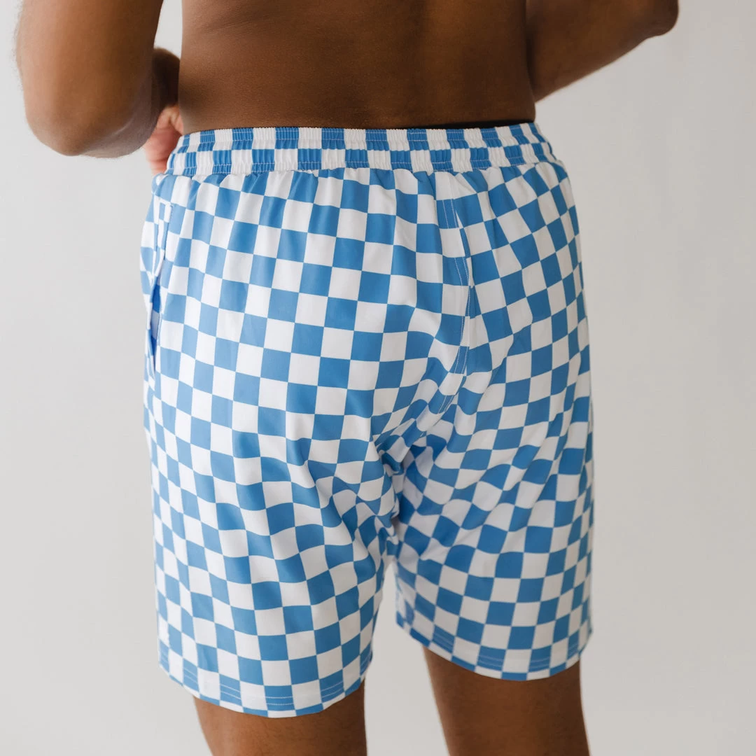 Wind And Sea Shorts, Blue Checkers - Image 4