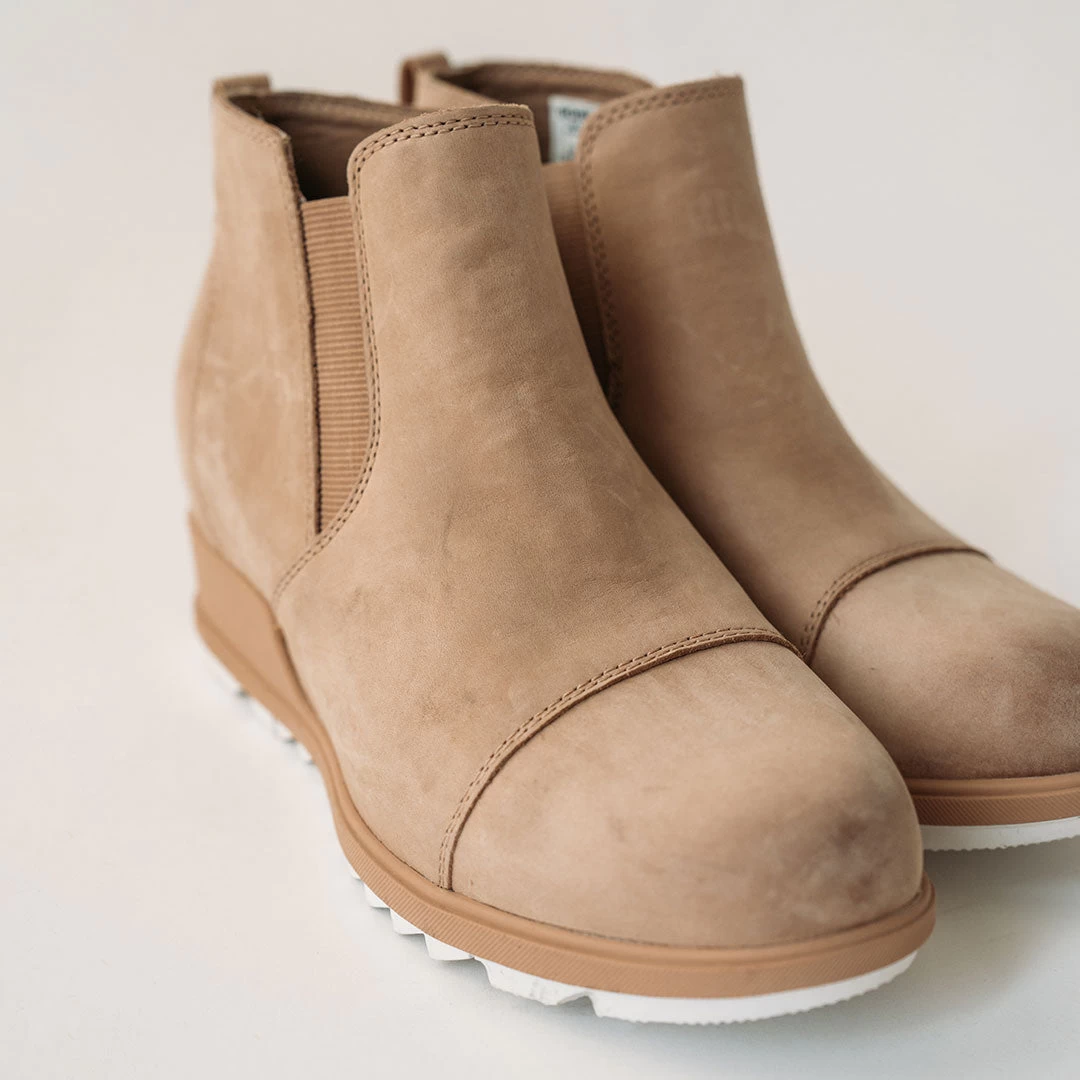 Sorel Evie Pull On Leather Boot, Sea Salt - Image 2